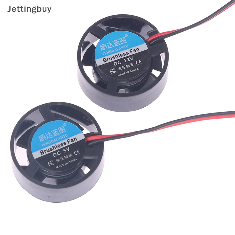 [Jettingbuy ] 1pc Notebook Micro Cooling Fan 25.5x10mm 5/9/12/24V Round Mini สําหรับโคมไฟ Led สต ็ อกใหม ่