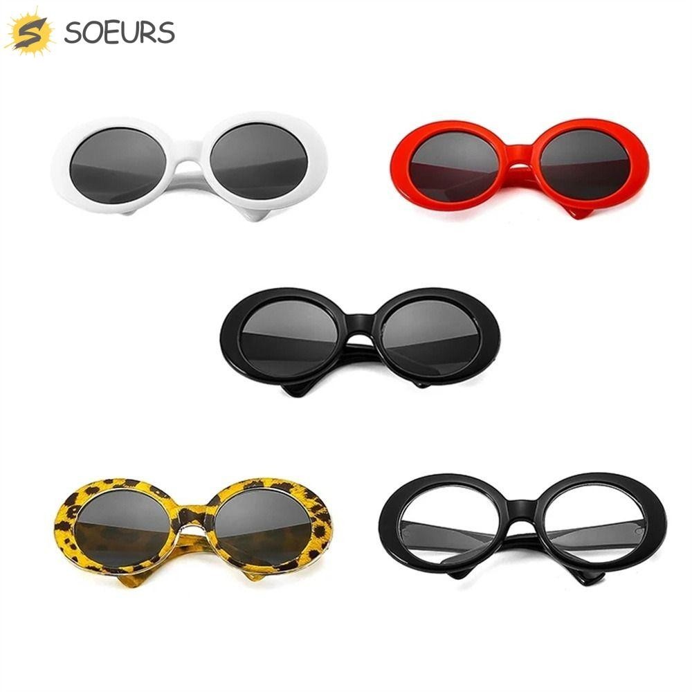 Soeurs แว่นตาตุ๊กตา, Dress Up รอบกรอบแว่นตากันแดดสัตว์เลี้ยง,ตุ๊กตาอุปกรณ์เสริมของเล่นตกแต่งพลาสติก Cool ตุ๊กตาแว่นตาสําหรับ Blythe