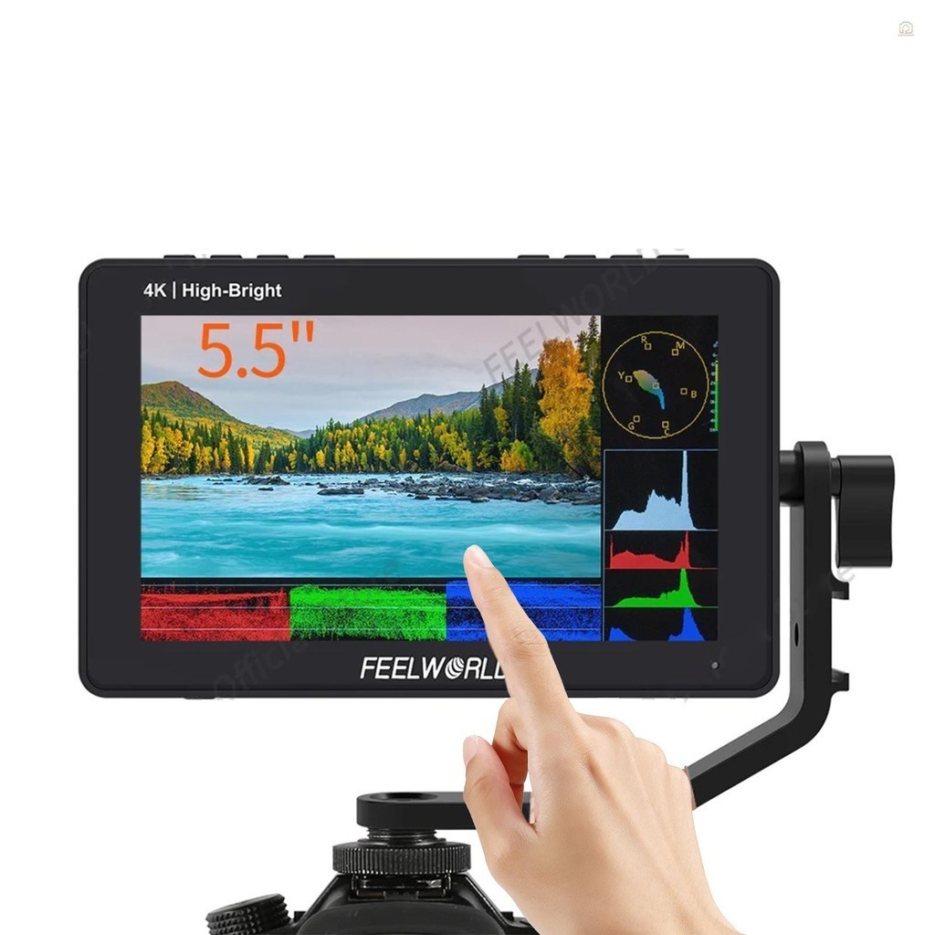 Feelworld F5 PRO X 5.5 นิ้ว IPS Monitor 1600nit แผงวิดีโอ 1920*1080px Touch Control อินพุต 4K UHD รอ