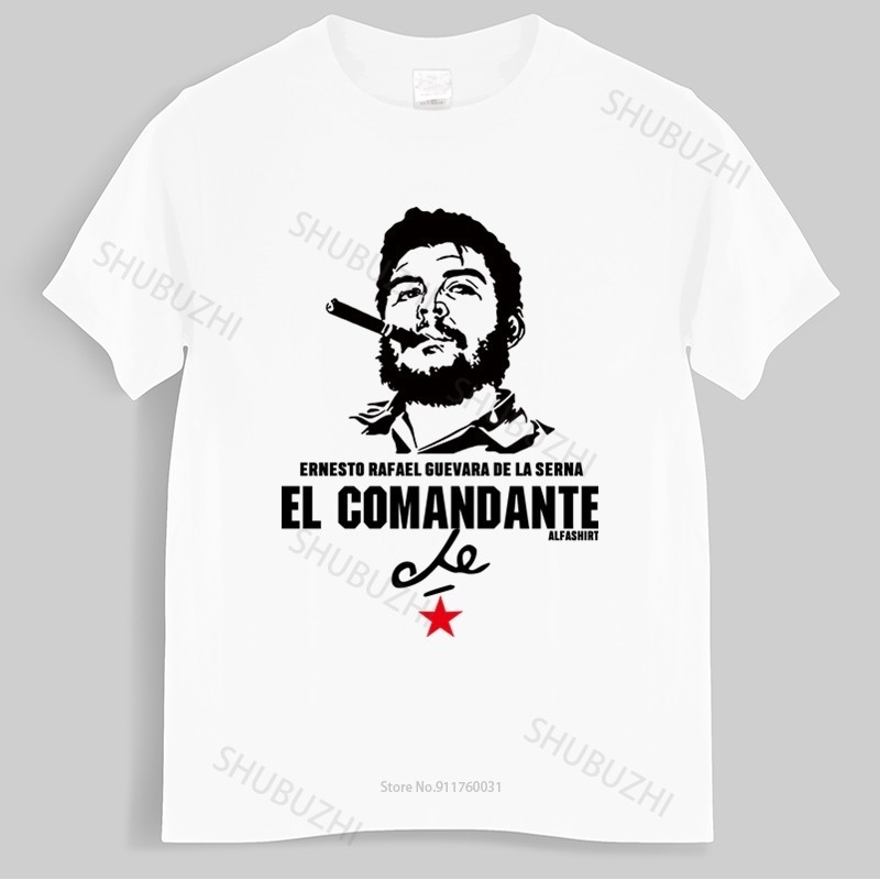 ย้อนยุคNew Arrived Mens t shirt Che Guevara EL COMANDANTE Revolution Marxist Revolutionary Bigger Size Homme Black T-shi