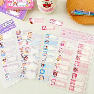 HC043 พร้อมส่ง สติกเกอร์เขียนชื่อเด็ก สำหรับเด็กอนุบาลที่ต้องแปะชื่อตามของใช้ต่างๆ สติกเกอร์ชื่อลายการ์ตูน ใช้งานง่าย