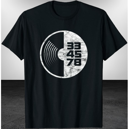 Turntable 33 45 78 Rpm Records Vinyl Collector T-Shirt Funny Logo Tee T-Shirt