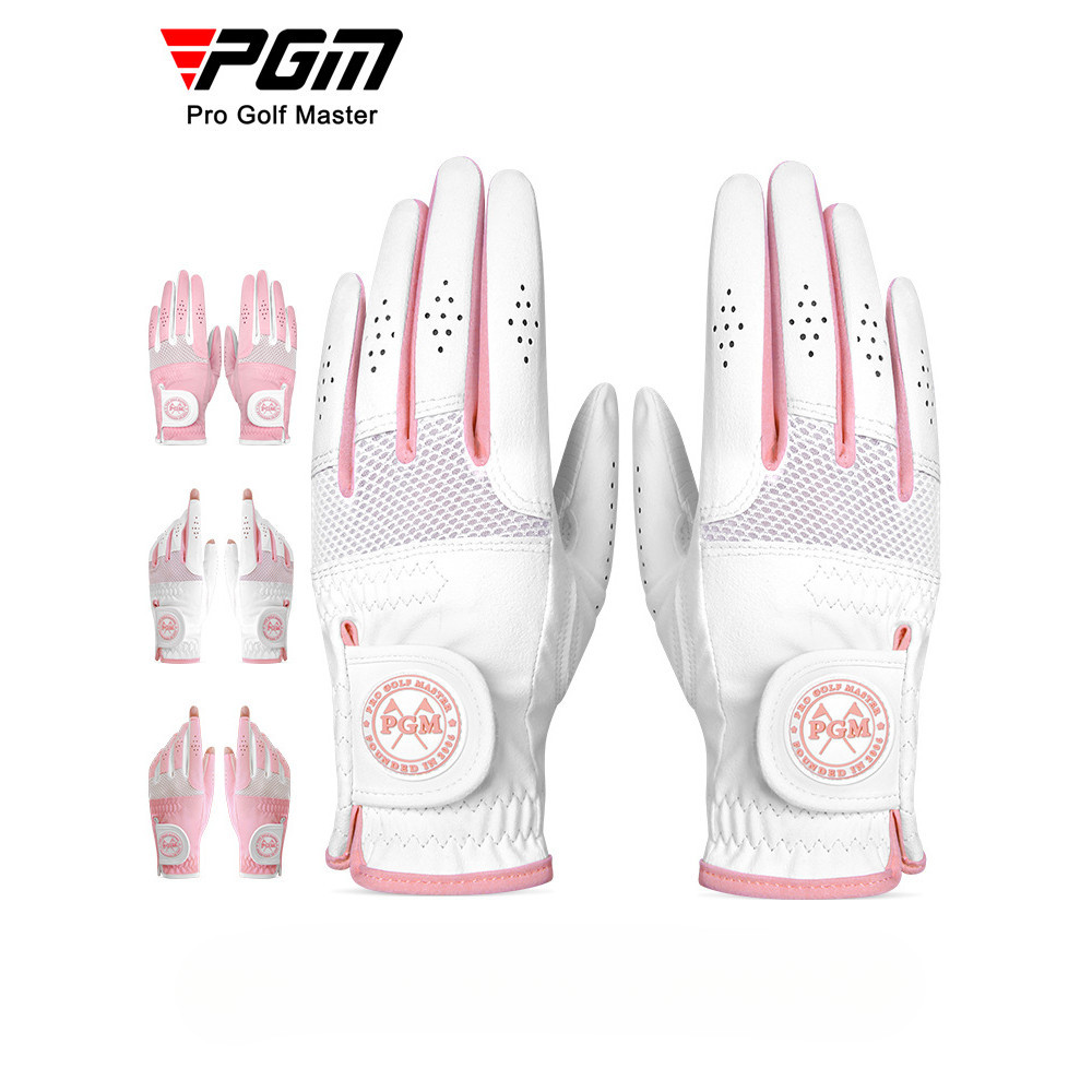 PGM ST034 ถุงมือกอล์ฟ ผู้หญิง ถุงมือกีฬา ผ้าซุปเปอร์ไฟเบอร์ ระบายอากาศ น้ําค้าง นิ้ว ทนต่อการสึกหรอ ไม่ลื่น สีสัน นุ่ม และระบายอากาศ