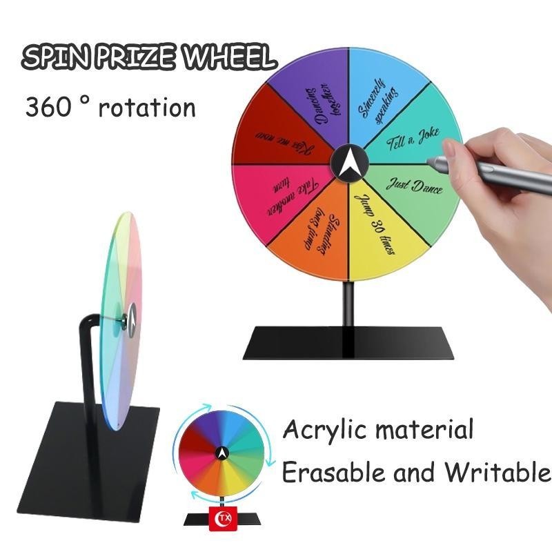 Spin Prize Wheel 8 Slots Heavy Duty Editable Spin Wheel Color Rooutlet Wheel ล้อหมุนแก้ไขได้สําหรับง