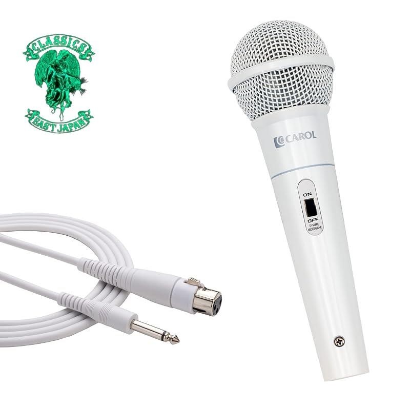 CAROL microphone with XLR connection and 6.3mm cable, perfect for recording, singing, live streaming, YOUTUBE, game commentary, video streaming, noise cancellation feature for stage, studio, and speeches. Includes microphone holder and built-in switch. MU