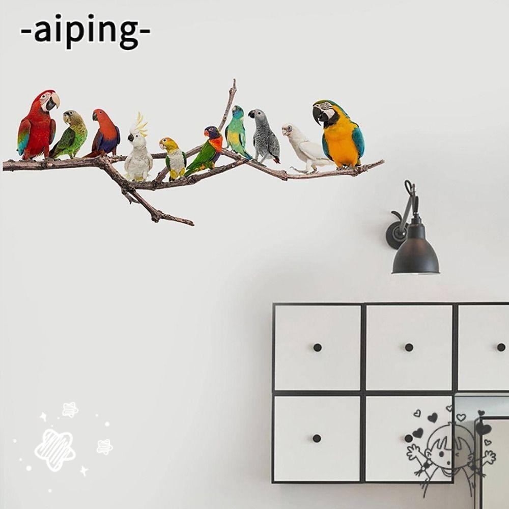 Aiping Wall Decal, สติ ๊ กเกอร ์ ติดผนังแบบมีกาวในตัวแบบใช ้ ซ ้ ําได ้ , นกเนอสเซอรี ่ ผนังห ้ องนอนศิลปะ