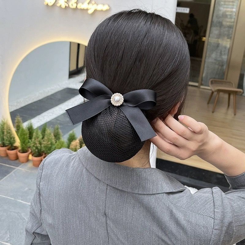 เน็ตติดผม 2024 สไตล ์ ใหม ่ ดอกไม ้ พยาบาลหญิง Professional ผมสุทธิ Disc ผม Waiter ทํางาน Bank Stewardess สุทธิกระเป ๋ า Headdress เนตติดผม