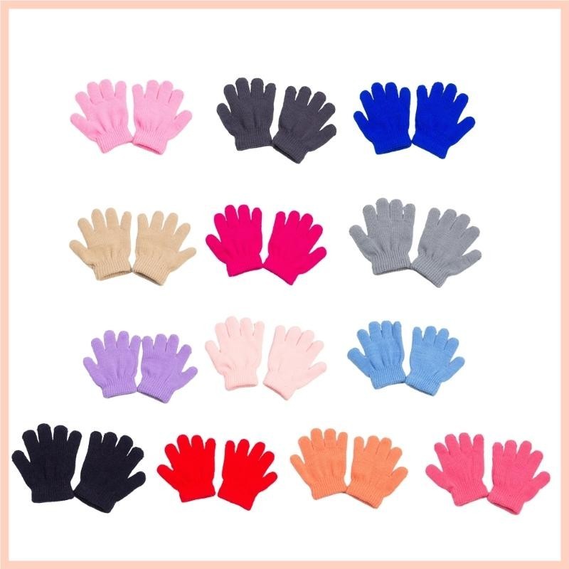 Cc Bright Cheerful ถุงมือถัก Unisex ถุงมือเต ็ มนิ ้ วสําหรับเด ็ ก 2-6 ปี