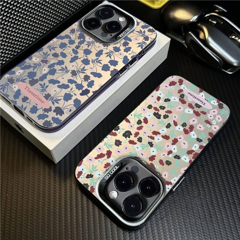 Retro ภาพวาด Rose ดอกไม้ IMD สําหรับ Xiaomi Mi 14 13 12T 13T Pro Mi 11 Lite 5G NE Poco F5 X6 M6 Pro หรูหราภาพประกอบแฟชั่นดอกไม้ Matte กันกระแทกเงิน Hard Cover