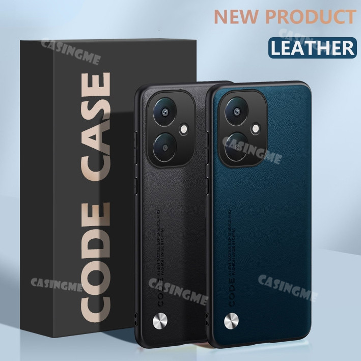 Redmi 13C 5G 2024 หรูหราหนังฝาครอบโทรศัพท์สําหรับ Redmi 13C Redmi13C 13 C C13 4G 5G 2024 Matte Hard PC กันกระแทกฝาหลัง