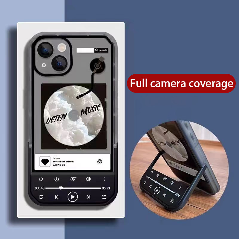 SAMSUNG เครื่องเล่นเพลงที่มองไม่เห็นขาตั้งพับเคสโทรศัพท์สําหรับsamsung S22 Ultra S21 S20 S10 Plus A73 A54 A53 A42 A34 A22 A23 A21s A14 A13 A12 A52 A52s A51 A31 A71 หมายเหตุ 20 Plus A71