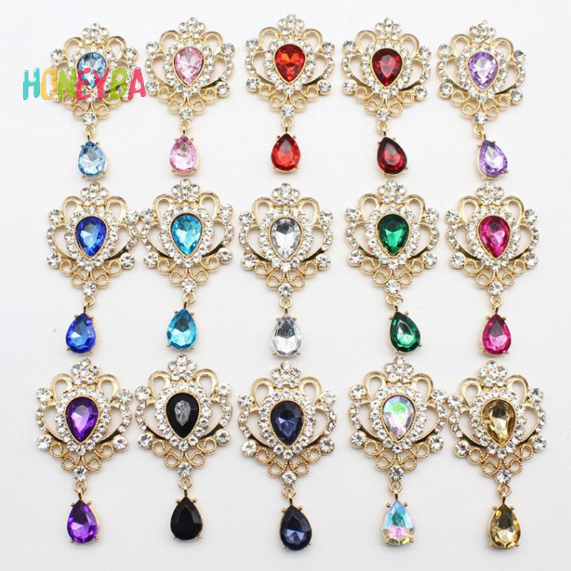 <Honeyba> 32*60 มม.สําหรับทํางานRhinestoneปุ่มผมคู่มืออุปกรณ์เสริมDiyแบนกลับเข็มกลัดเครื่องประดับอุปกรณ์เสริมNice
