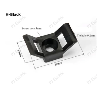 50 ชิ้น แป้นสกรูยึดเคเบิ้ลไทร์สีดำหรือขาว (Saddle Type Tie Mount) มี 3 ขนาดให้เลือก เล็ก กลาง หรือ ใหญ่
