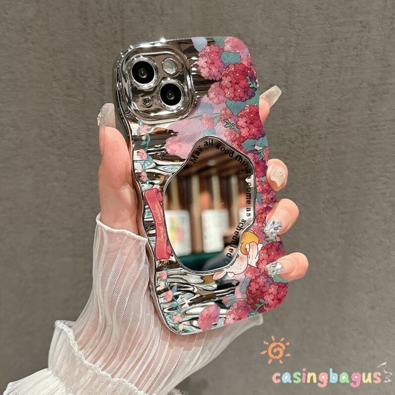กระจกน่ารัก Rose Softcase กรณี hp ปลอก Oppo A15 A35 A54S A16 A16K A17 A8 A31 A18 A38A3SA5A12EA33A54 