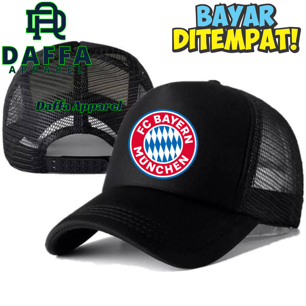 เครื่องแต่งกาย Daffa BAYERN MUNCHEN Trucker Hat - BAYERN MUNCHEN Distro Hat Logo - BAYERN MUNCHEN Pr