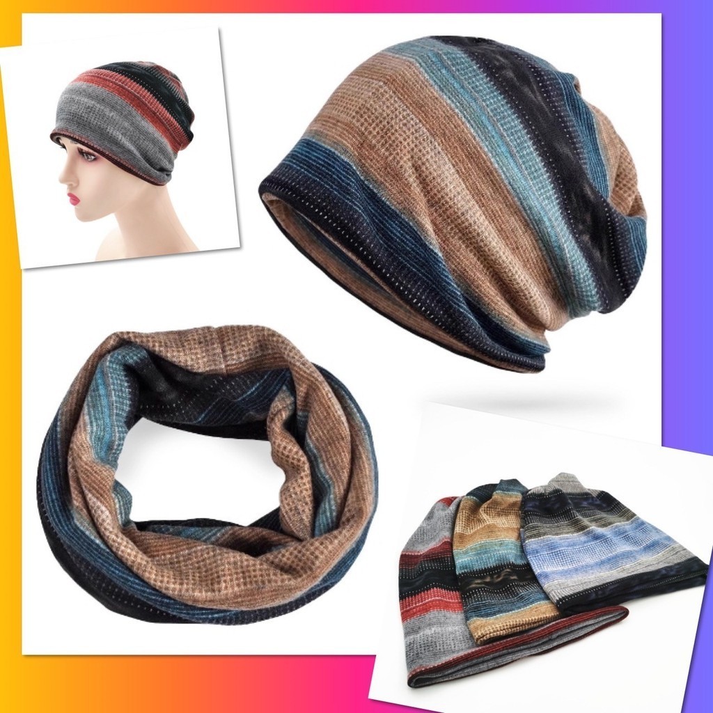 ❤ หมวก มะเร็ง ลายทาง ระบายอากาศ คลุมผม ผ้าโพกหัว หมวกคีโม แฟชั่น ผ้าเนื้อดี ยืดยุ่น หมวกผู้ป่วย เกรดพรีเมี่ยม ❤