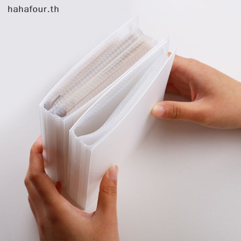 Ha 40 หน ้ า A6 โปสการ ์ ด Pocket Storage Book อัลบั ้ มภาพบ ้ านโปร ่ งใส TH