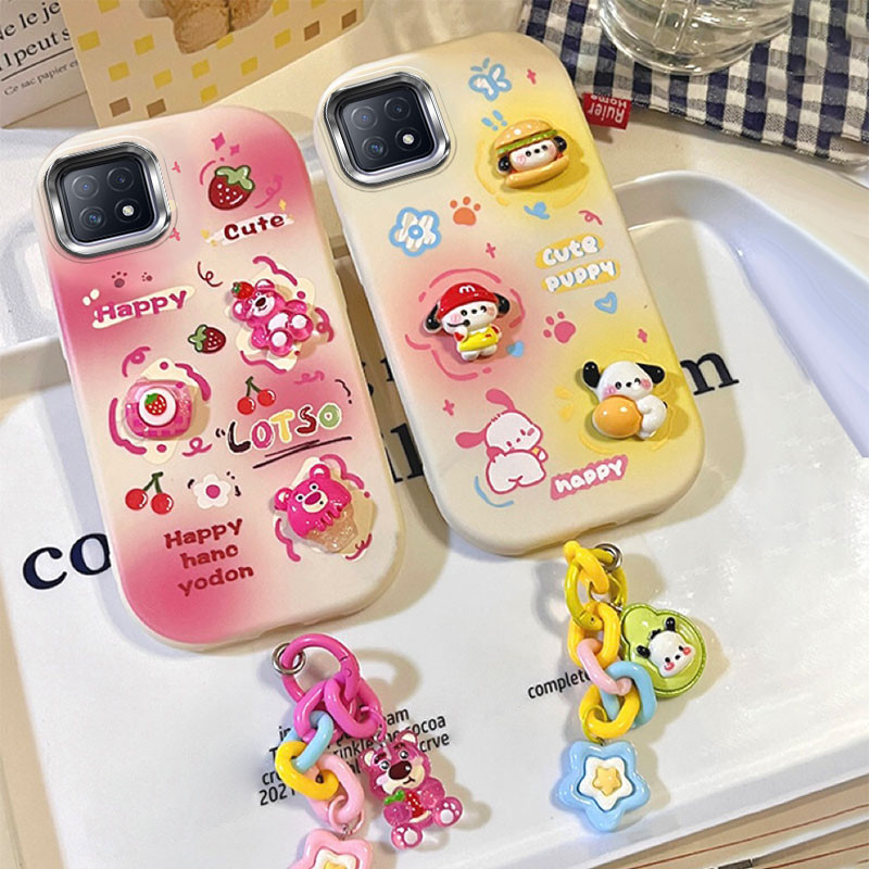 เคส oppo a73 5g เคสโทรศัพท ์ ชุบไฟฟ ้ าตุ ๊ กตาน ่ ารักสําหรับเคส oppo a73 5g