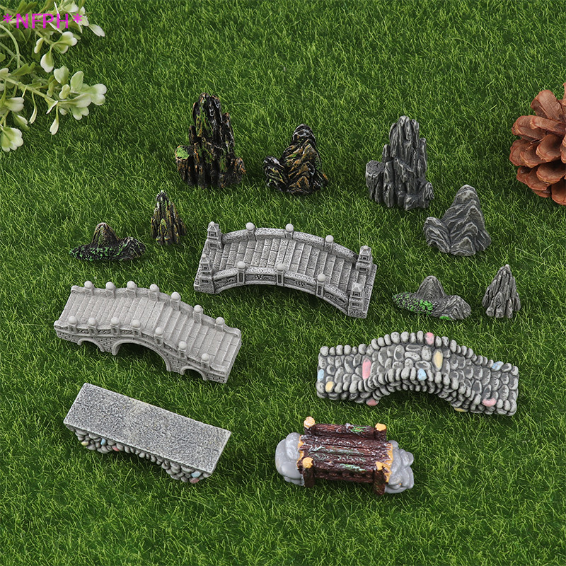 Nfph> 1/2PCSรูปปั้นภูเขาที่ละเอียดอ่อนบ้านDIYตกแต่งMicroภูมิทัศน์สวนกลางแจ้งMini Rockeryเครื่องประดับใหม่