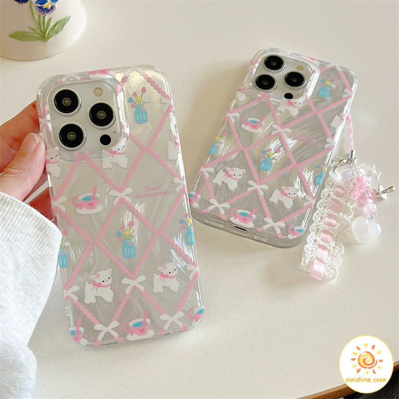 เคสโทรศัพท์มือถือผ้ากอซขนนกเลเซอร์ลูกแมวน่ารักใหม่ ไอโฟน11 For iPhone12 13 14 15 11Pro MAX X XS 7 8Plus SE20 เคสโทรศัพท์