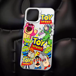 ส่วนบุคคล Toy Story Series เคสโทรศัพท์สําหรับ IPhone 11 12 13 14 15 Pro MAX X XR XS MAX 7/8 Plus Se2020 กรอบกระจกอิสระเกราะป้องกัน