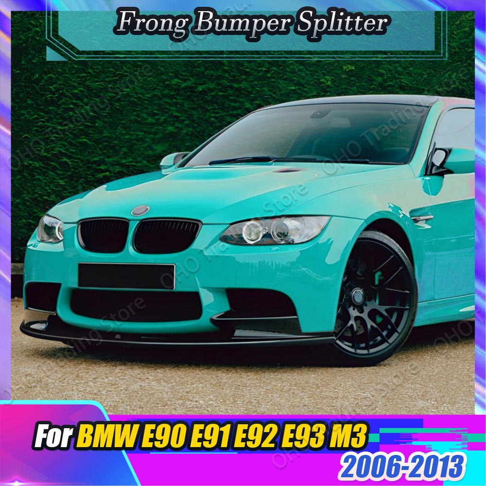 สําหรับ BMW 3 Series E90 E91 E92 E93 M3 2006-2013 ด้านหน้ากันชน Lip สปอยเลอร์ Splitter Canard หมอกโคมไฟ Grille Trim ฝาครอบ Diffuser สีดํา