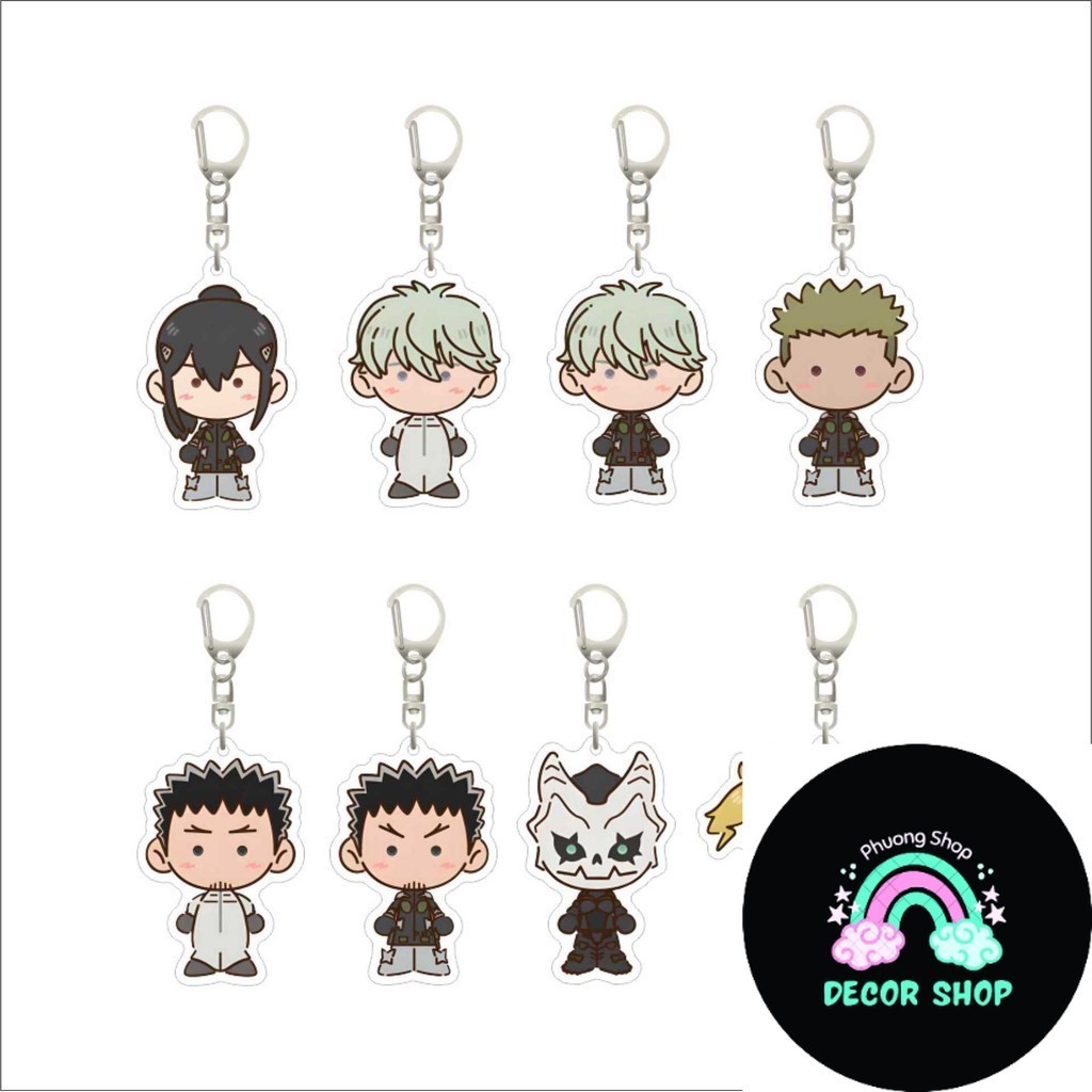 Kaiju NO8 อะนิเมะพวงกุญแจผู้หญิง Hibino Kafka Ichikawa Reno อะคริลิคพวงกุญแจ Man Kawaii พวงกุญแจจี้