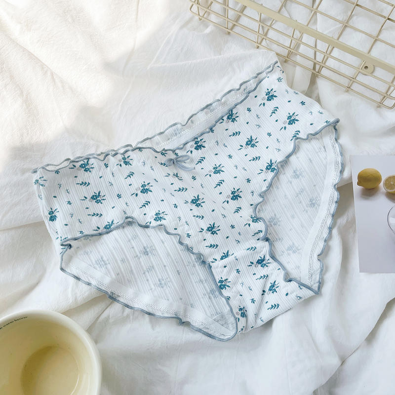 กางเกงชั้นในสาวหวาน ผ้าฝ้ายแท้ เป้าต้านเชื้อแบคทีเรีย เอวกลาง กางเกงรุ่นใหม่2024🌸CR store168🌸 - รูปที่ 4