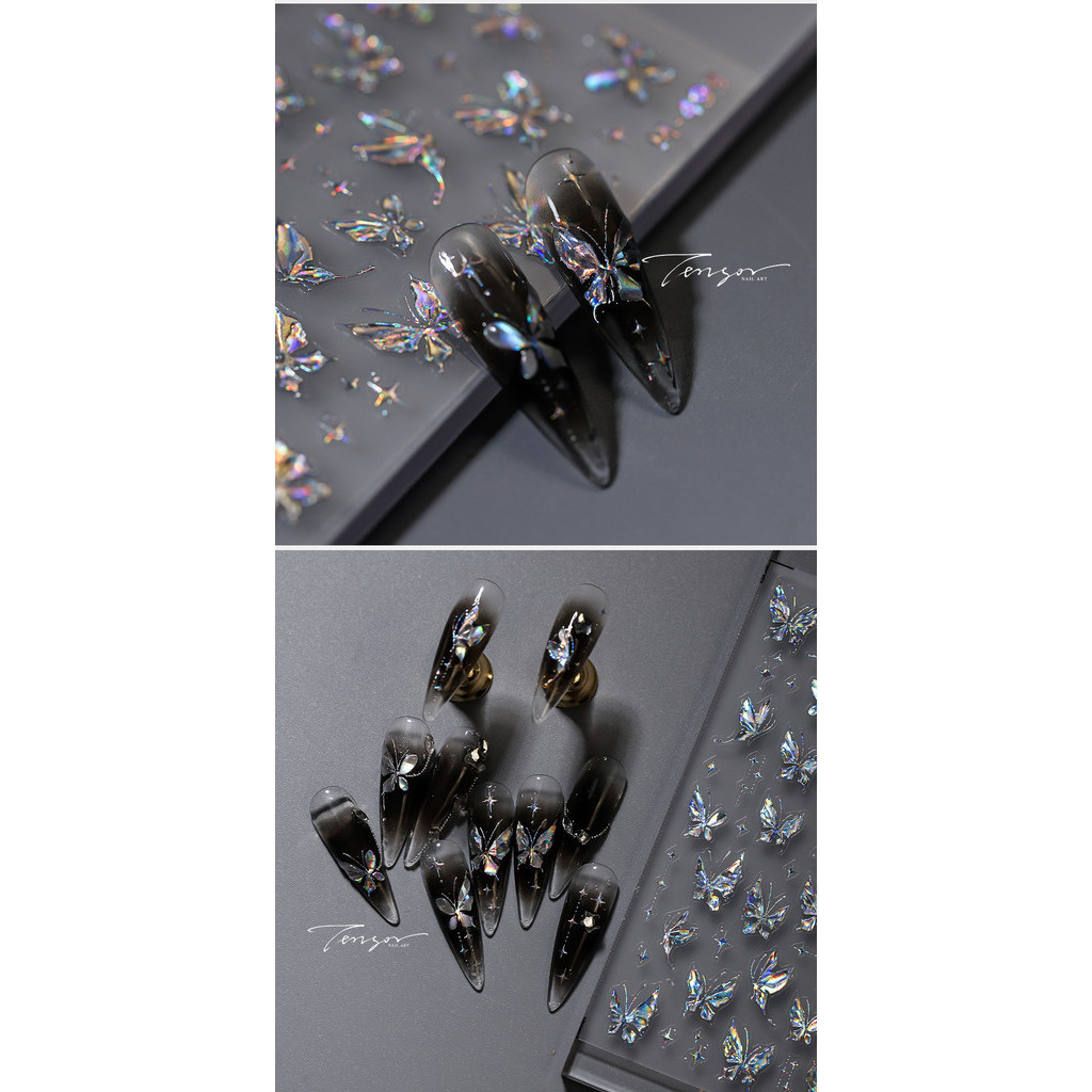 [Meow.Sensei] New Craft pro สามมิตินูน TENSOR Starry Sky Butterfly ins กาวสติกเกอร์แต่งเล็บ Gilding Series M-499 - รูปที่ 7