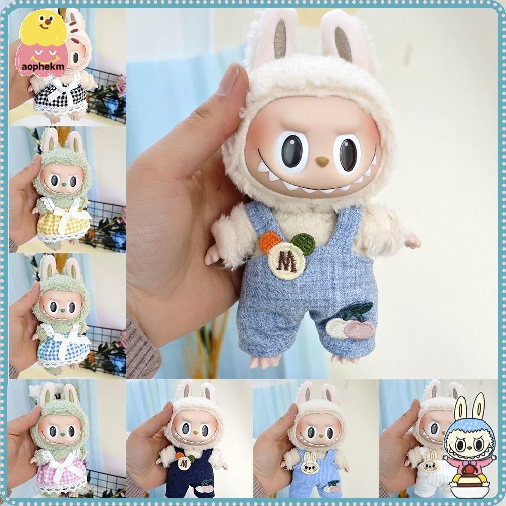 Aophekm เครื่องประดับตุ๊กตา, กระโปรงผ้ากอซประดับโบว์ Labubu Time To Chill Filled Labubu Doll Clothes, Cos Gift|เสื้อผ้าตุ๊กตาทํามือแฮนด์เมดสําหรับตุ๊กตาลาบู 17 ซม