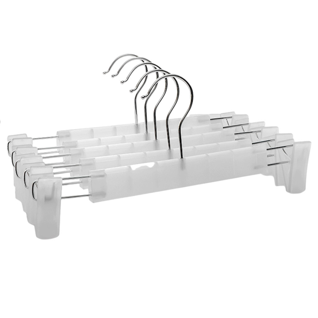 10ชิ้น คุณภาพสูง ไม่ลื่น พลาสติก กางเกงคลิป ปรับได้ ไม้แขวนเสื้อ บ้าน ไม่มีรอยต่อ กางเกงไม้แขวนเสื้อ - รูปที่ 7