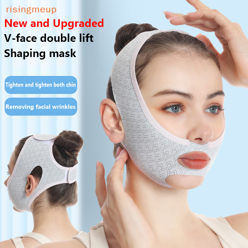 [risingmeup] Face Lift V Shaper Mask Facial Slimming Chin Cheek Lift Up Belt Anti Wrinkle Strap Beauty Neck Thin Lift Face Care Tools