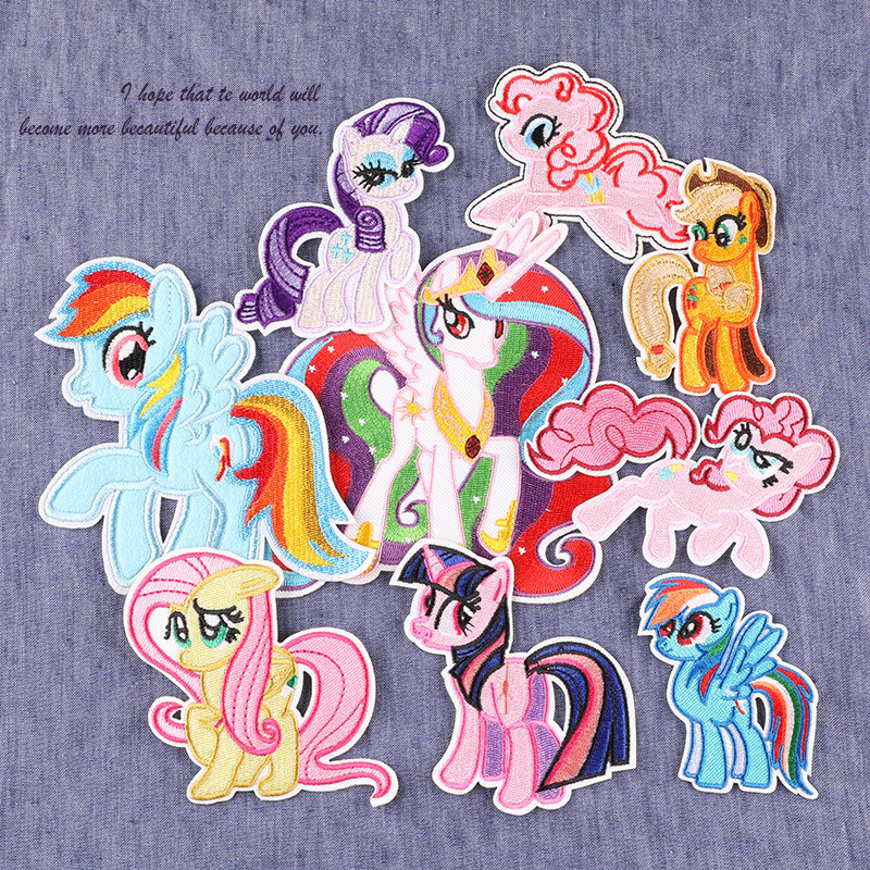 Pro Patch Store การ์ตูน Pony Polly Series แพทช์สำหรับตกแต่งเสื้อผ้าและป้ายสติกเกอร์กาวร้อนละลาย