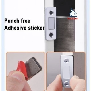 [ขายส่ง] กันชนประตูแม่เหล็ก Punch-free Ultra-thin ที่มองไม่เห็น,แม่เหล็กประตูบานเลื่อน,ประตูตู้เสื้อผ้าแม่เหล็กปิด