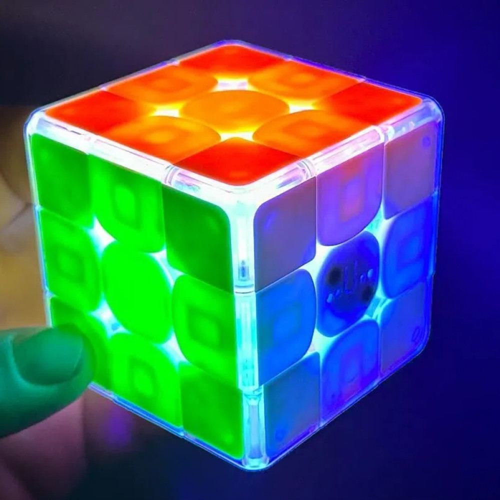 Shengshou Lustrous Cube 3x3 Magnetic Speed Cube Night Glow ชาร ์ จใหม ่ ได ้