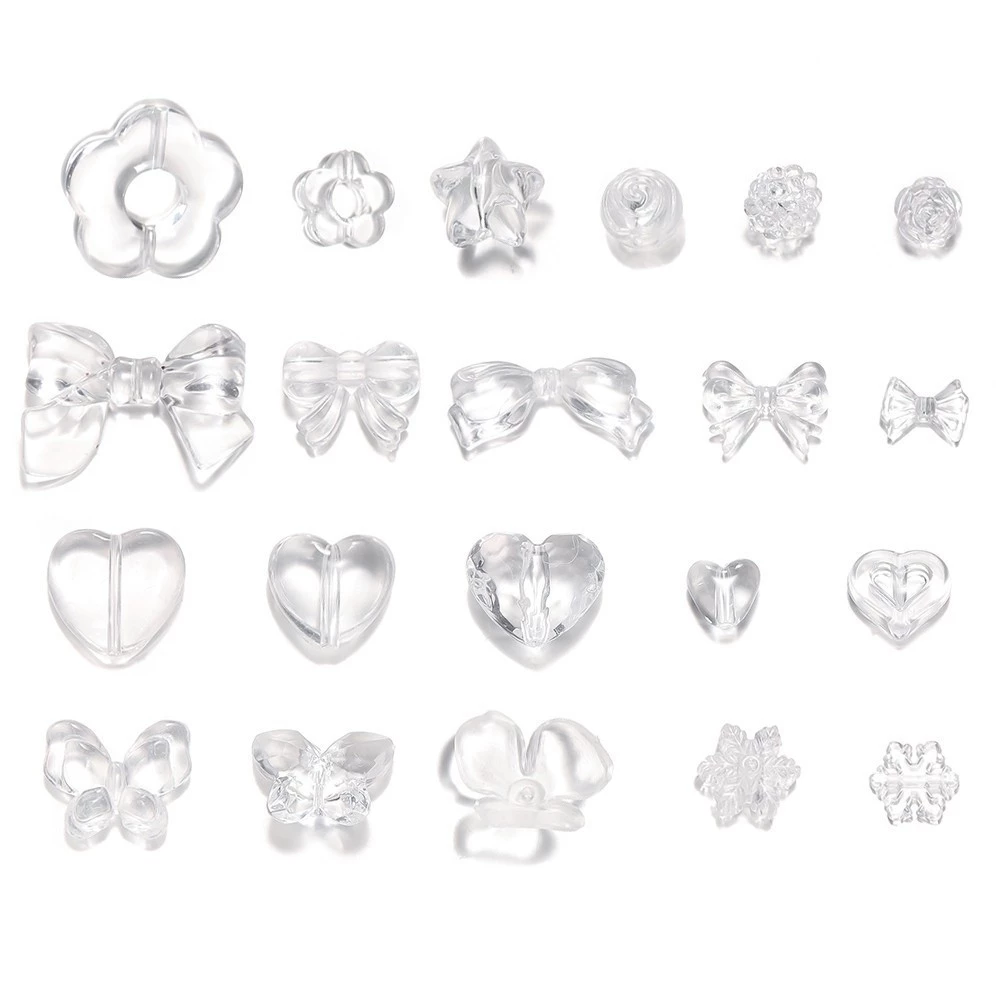 St. kunkka 10 ชิ ้ นอะคริลิคใสลูกปัดหลากหลายโปร ่ งใสผสมลูกปัดทําสําหรับ DIY สร ้ อยคอสร ้ อยข ้ อมือลูกปัด