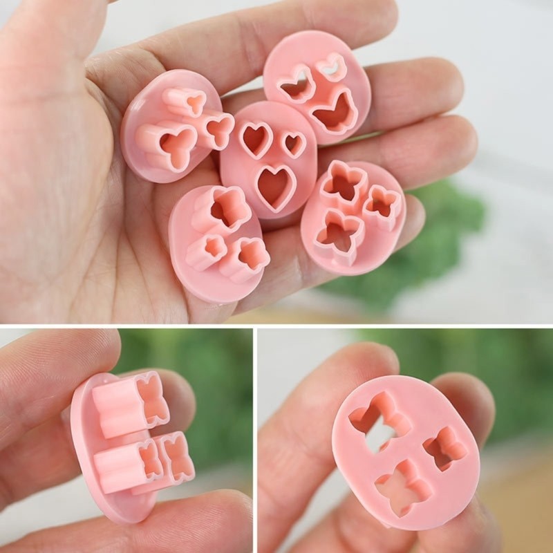 Woow 10 ชิ้นดอกไม้รูปแบบเครื่องตัดดิน 3D เครื่องปั้นดินเผาต่างหูแม่พิมพ์ Handmade Clay เครื่องมือ