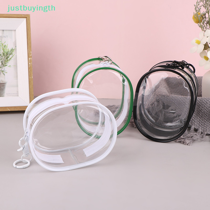 [JBTH] 10 ซม.รุ่นกว้าง PVC โปร่งใสกระเป๋าพวงกุญแจแสดงกระเป๋ากรณีจัดเก็บกล่องกระเป๋าสตางค์ของเล่นตุ๊กตากระเป๋า [JB]