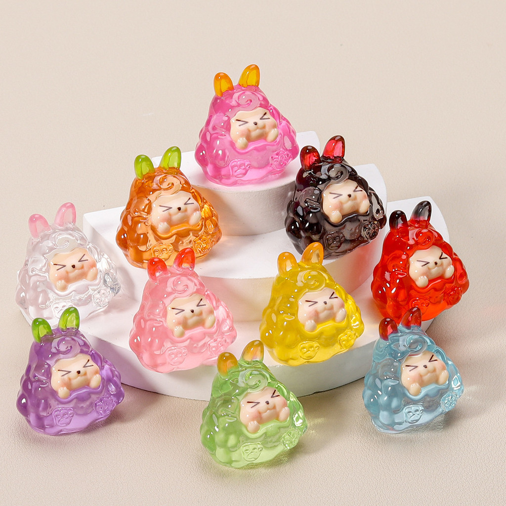10 ชิ ้ นค ่ อยไปหู KIKI 3D เรซิ ่ น Charms สําหรับ DIY
