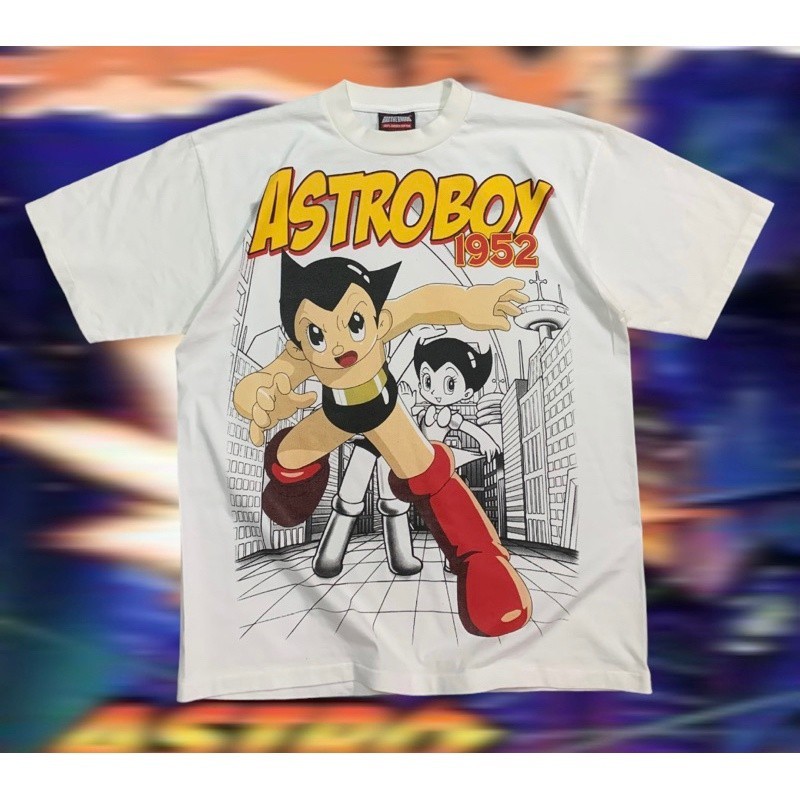 (🔥เสื้อยืดพิมพ์ลาย🔥)พร้อมส่ง เสื้อยืดคอฟิต รุ่น Astro Boy  สไตล์วินเทจ