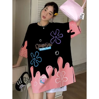 เสื้อยืดพลัสไซส์หลวมมีสไตล์--M-XXXL