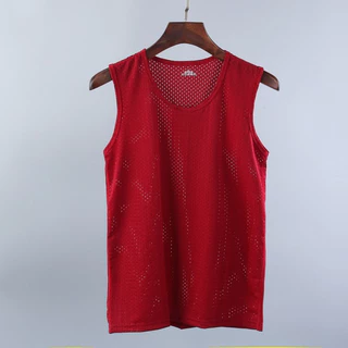 เสื้อกล้ามชาย มีรูระบายอากาศ ใส่เย็น แห้งไว้ มี4สี ขนาดมีL-5XL พร้อมส่ง กทม