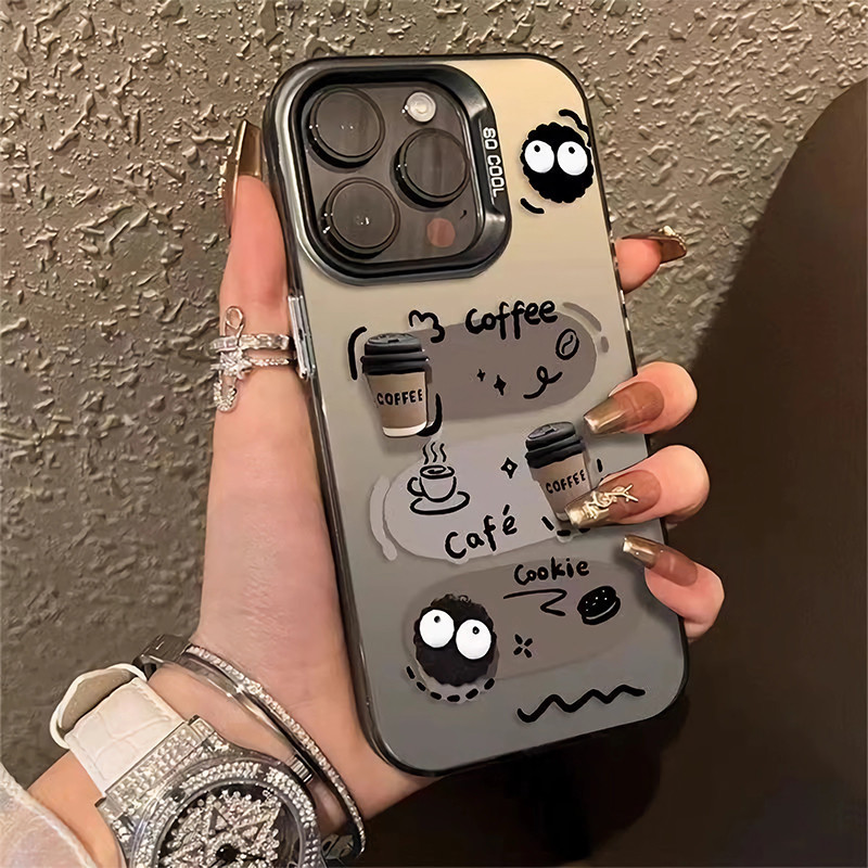 ตลกสไตล์หรูหราเคสโทรศัพท์สําหรับiphone 11 12 13 Pro Max 14 15 7 8 Plus SE 2020 XR X/XS Maxพลาสติกประกอบกระจกกรอบปกแข็งAnti Drop