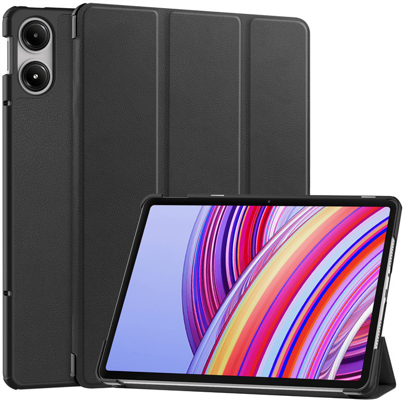 สําหรับ Xiaomi Redmi Pad Pro 12.1 กรณี 2024 หนัง PU Tri-พับแม่เหล็กสําหรับ Xiaomi Poco Pad Redmi Pad Pro 12 1 แท็บเล็ตกรณี