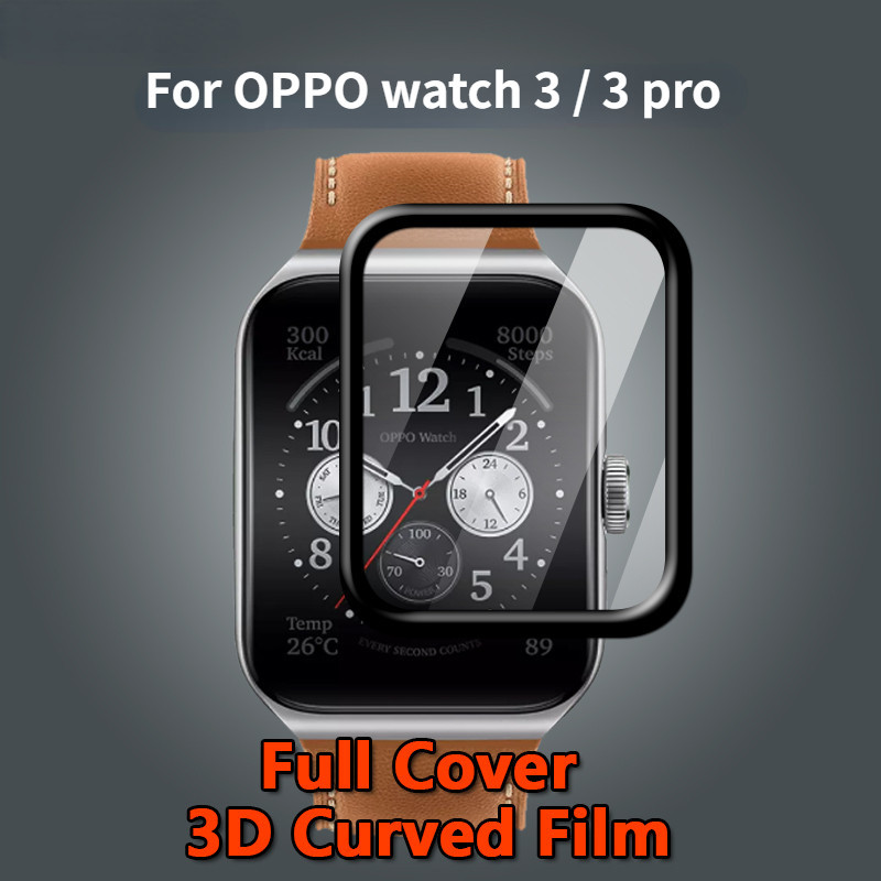 Ultra Clear Full Cover 3D ชุบโค้งสําหรับ OPPO Watch 3 / 3 Pro Smart Watch Soft PMMA PET Film Screen 