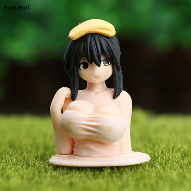 Erudent 5 ซม.อะนิเมะรถเดสก์ท็อปตกแต่งตุ๊กตาหน้าอก Shaking Kanako Action Figure ของขวัญใหม่