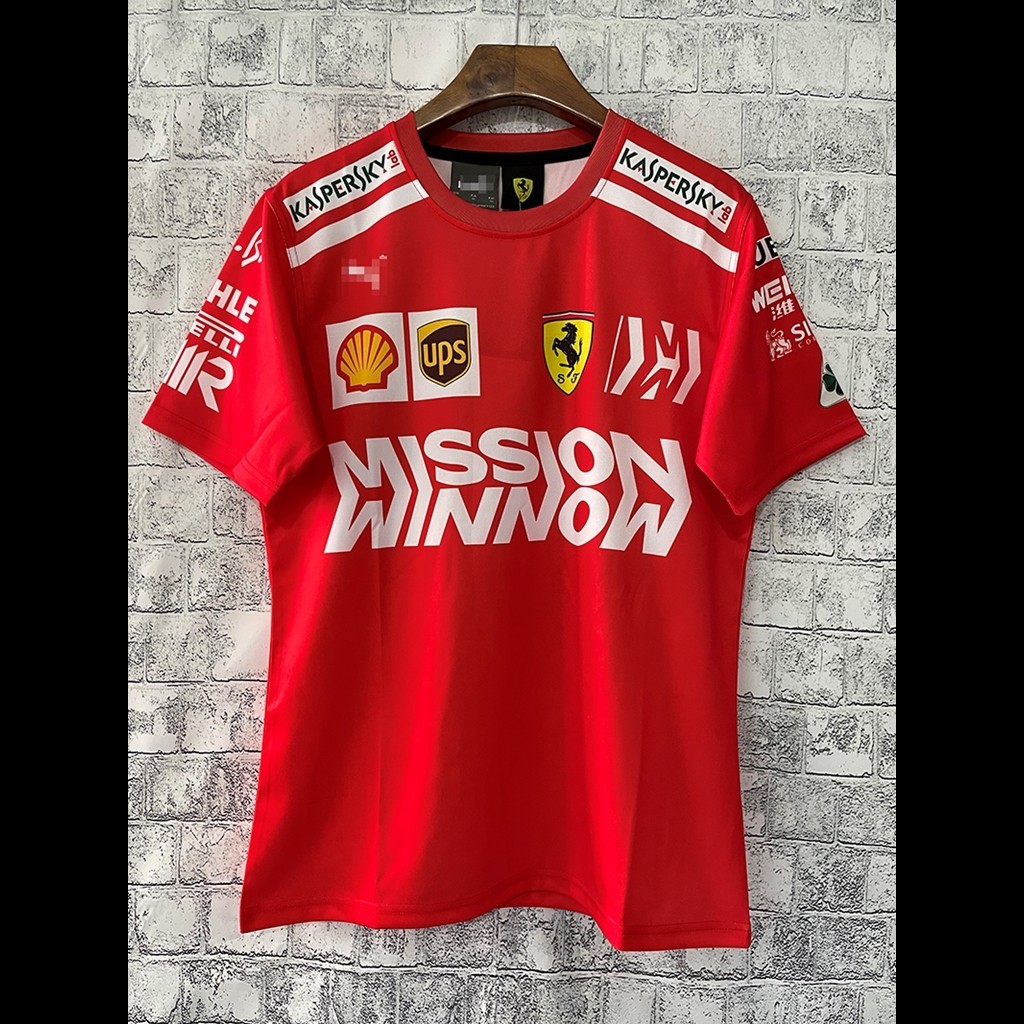 F1 Formula One 22 Ferrari Red Bull Mercedes Team เสื้อโปโลแขนสั้นชุดแข่งเด็ก