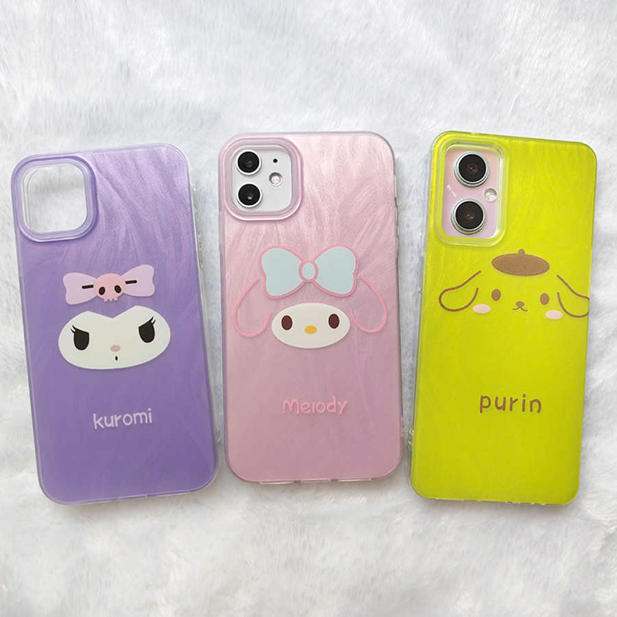 เคส Samsung A56 A06 A16 A05S A15 A55 A35 A34 A54 A24 A25 A14 A05 A12 A13 A23 A32 A33 A52 A53 4G 5GปลอกMelody Kuromi Purinเคสโทรศัพท์