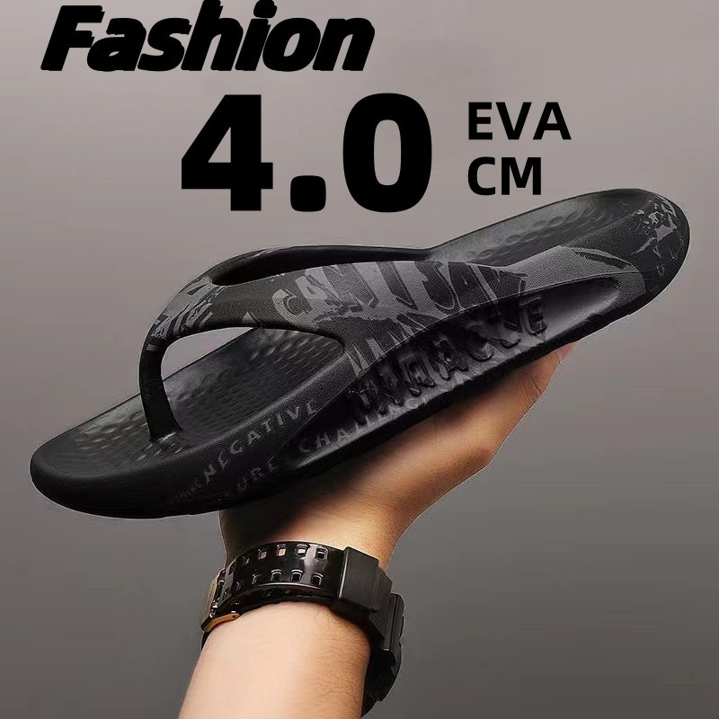 อินเทรนด์ Graffiti รองเท้าแตะผู้ชาย EVA4.0CM ญี่ปุ่นเกาหลีที่ไม่ซ้ํากัน Unisex รองเท้าแตะกลางแจ้ง Anti-Slip ทนต่อการสึกหรอวัยรุ่นรองเท้าแตะผู้หญิง (37-46 ขนาด)