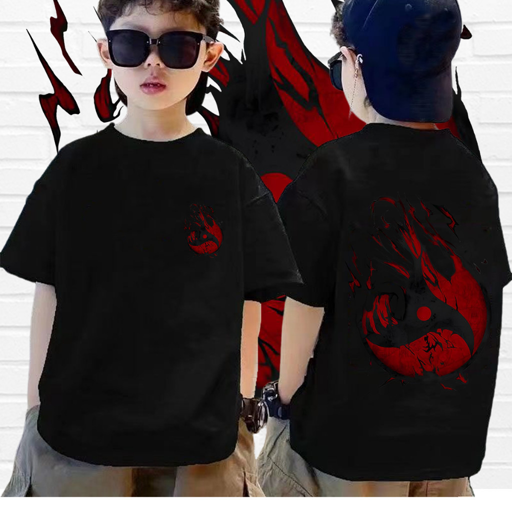 เสื้อนารูโตะ  Naruto Uchiha Sasuke Itachi Sharingan T-Shirt เสื้อยืดเด็ก พร้อมส่ง